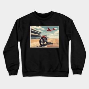 Vintage Cafe racer 50s vibe motorcycle Crewneck Sweatshirt